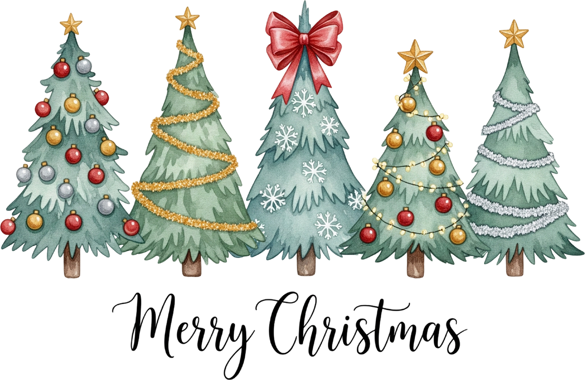 Merry Christmas Tree - Christmas Ready to Press DTF Transfer