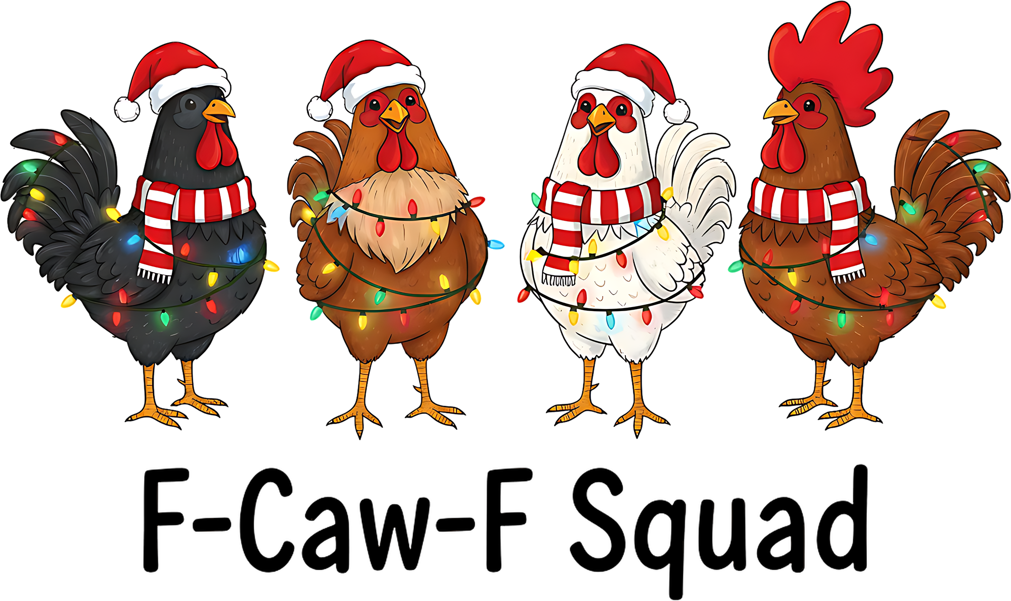 F-Caw-F Squad - Christmas Ready to Press DTF Transfer