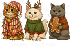 Meowy Christmas - Christmas Ready to Press DTF Transfer