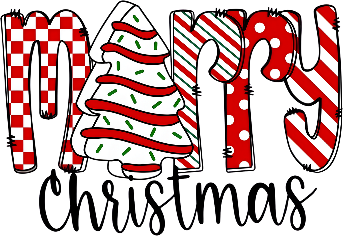 Merry Christmas - Christmas Ready to Press DTF Transfer