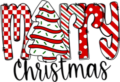 Merry Christmas - Christmas Ready to Press DTF Transfer
