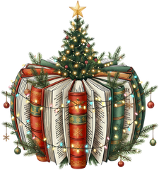 Bookish Christmas Tree - Christmas Ready to Press DTF Transfer