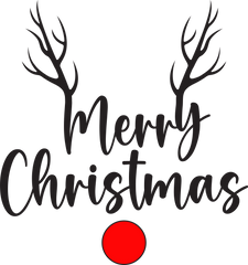 Minimal Rudolph Merry Christmas - Christmas Ready to Press DTF Transfer