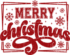 Vintage Merry Christmas - Christmas Ready to Press DTF Transfer