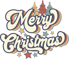 Merry Christmas - Christmas Ready to Press DTF Transfer
