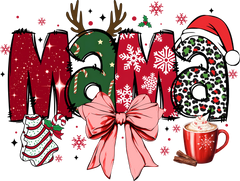 Christmas Bow Mama - Christmas Ready to Press DTF Transfer