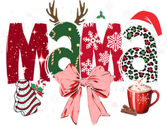 Christmas Bow Mama - Christmas Ready to Press DTF Transfer