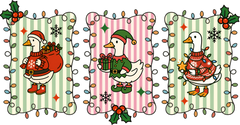 Christmas Lights Goose - Christmas Ready to Press DTF Transfer