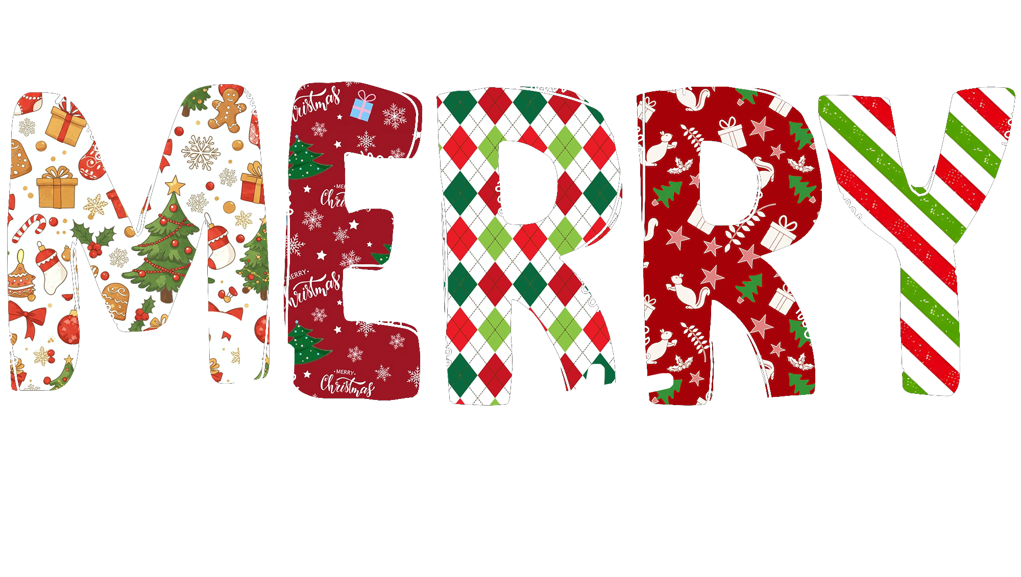 Merry Christmas - Christmas Ready to Press DTF Transfer