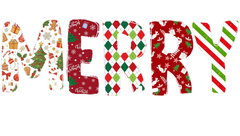 Merry Christmas - Christmas Ready to Press DTF Transfer