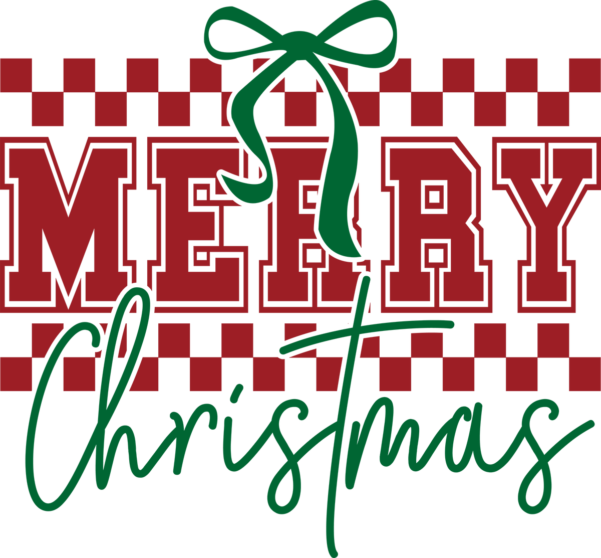 Merry Christmas - Christmas Ready to Press DTF Transfer