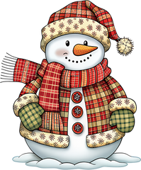 Patchwork Snowman - Christmas Ready to Press DTF Transfer