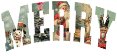 Merry Christmas - Christmas Ready to Press DTF Transfer