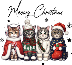 Meowy Christmas - Christmas Ready to Press DTF Transfer
