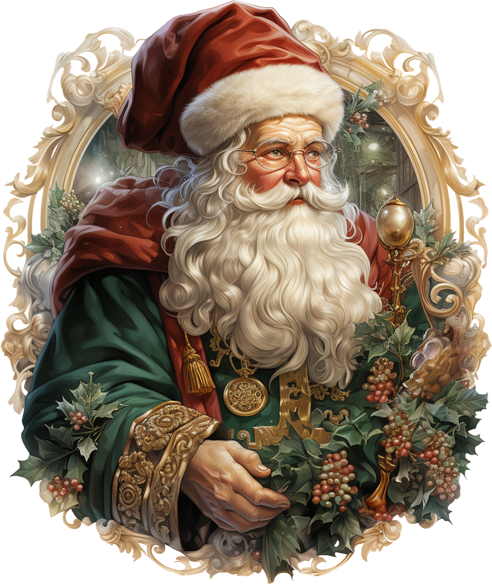 Christmas Santa - Christmas Ready to Press DTF Transfer