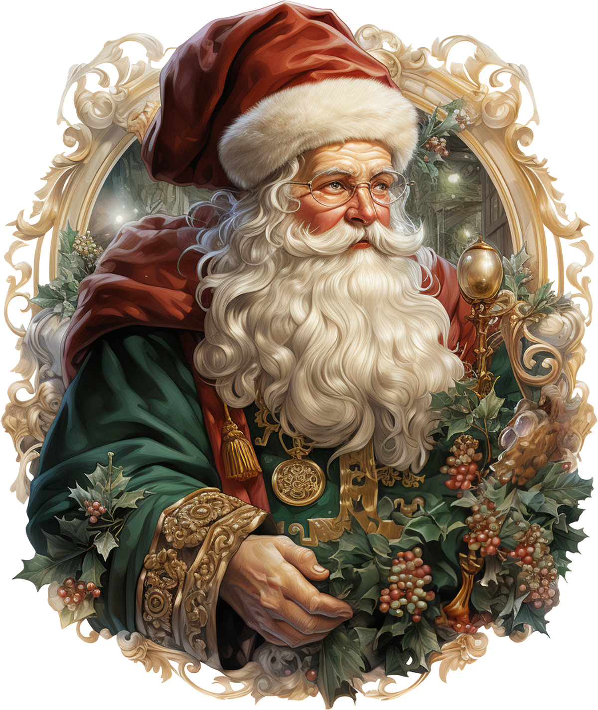 Christmas Santa - Christmas Ready to Press DTF Transfer