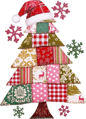 Patchwork Christmas Tree  - Christmas Ready to Press DTF Transfer