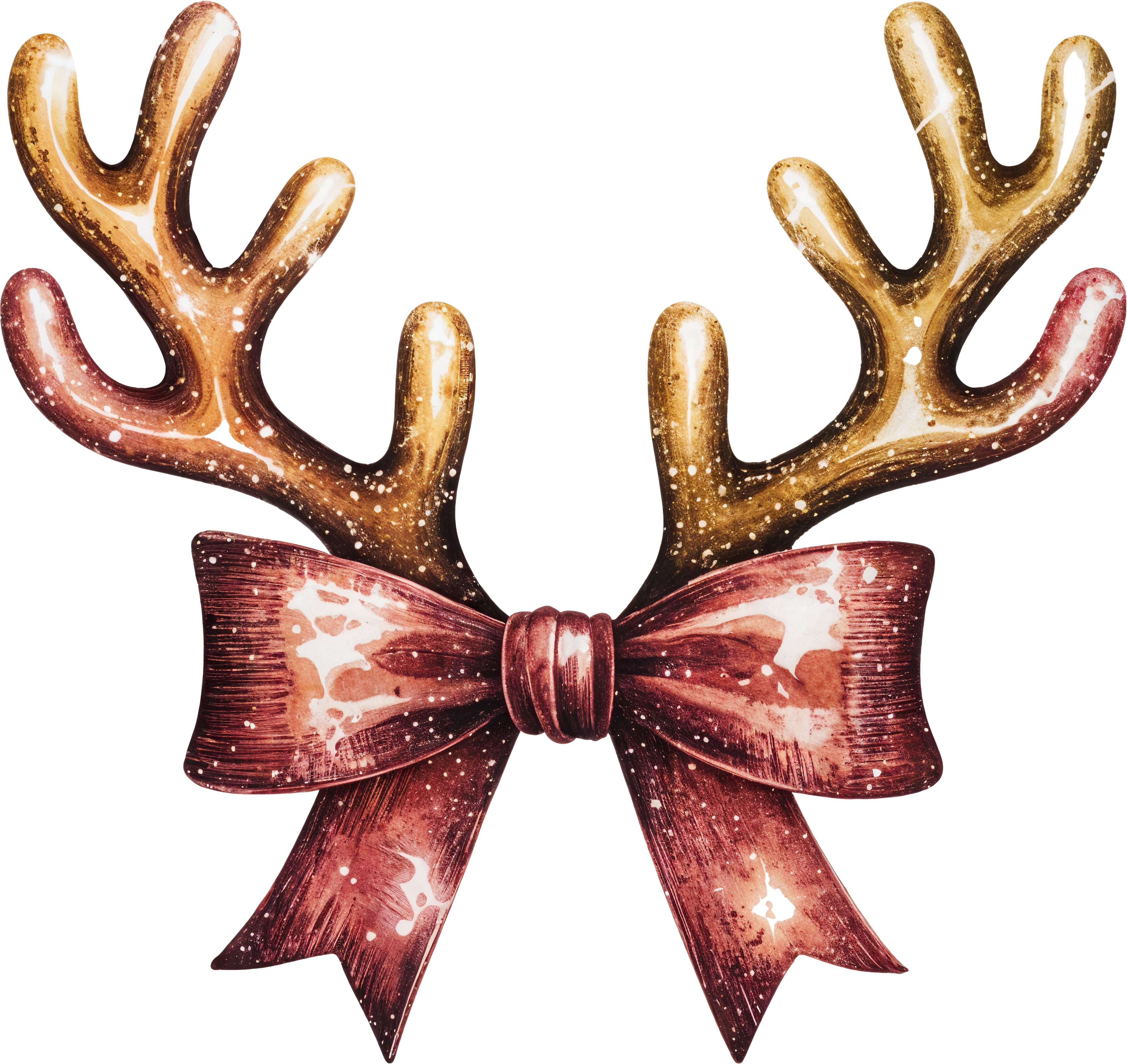 Christmas Reindeer Bow - Christmas Ready to Press DTF Transfer
