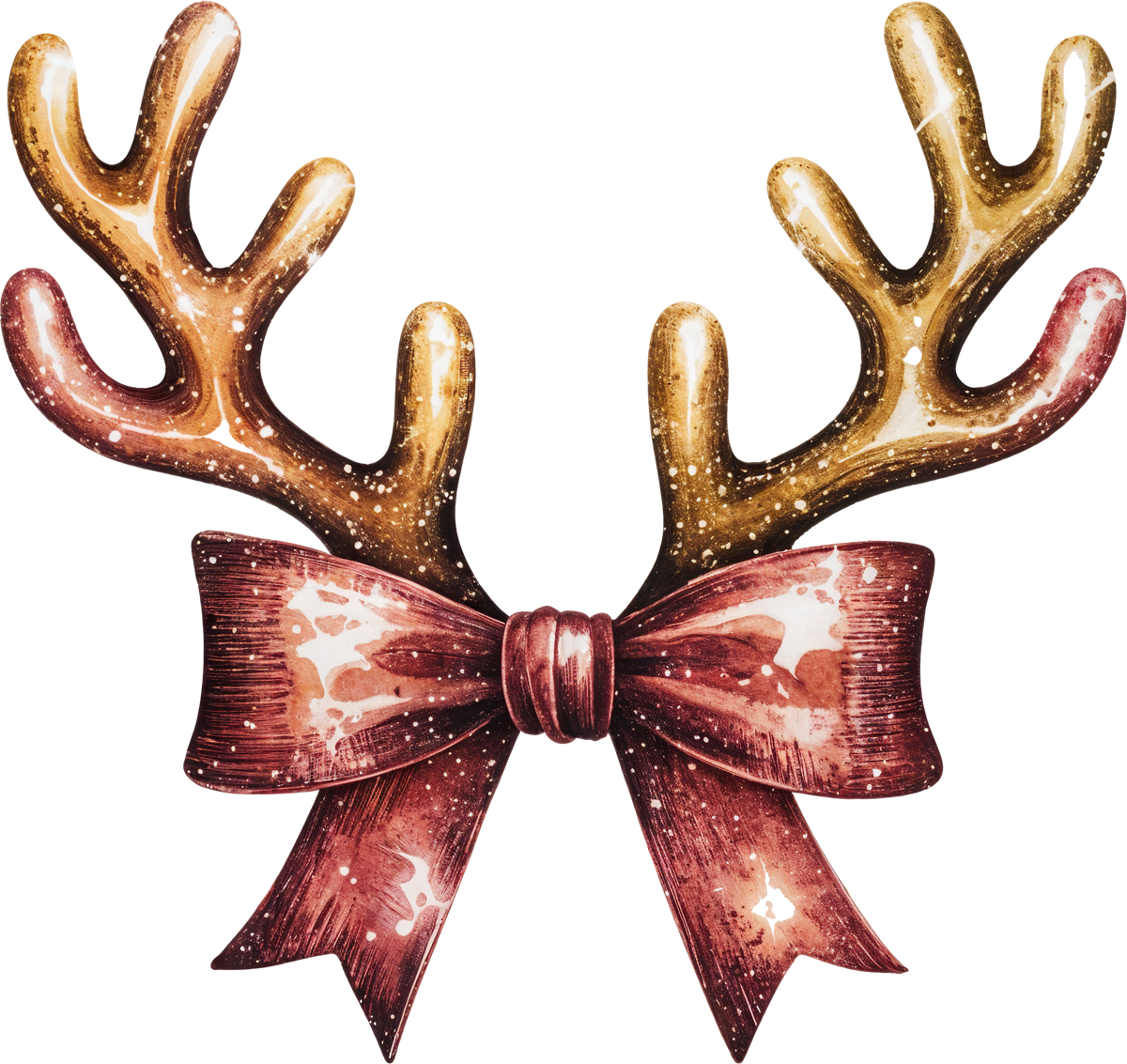 Christmas Reindeer Bow - Christmas Ready to Press DTF Transfer
