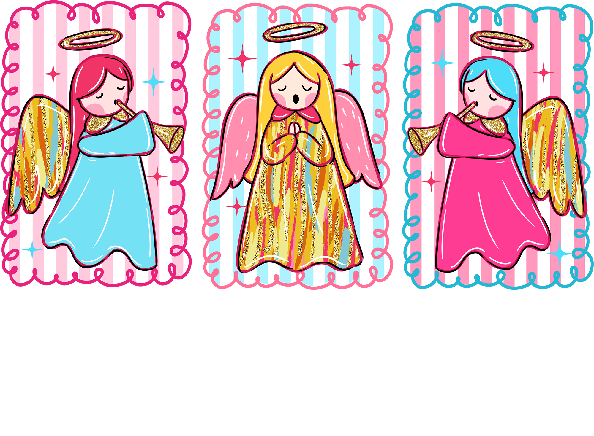 Hark The Herald Angels - Christmas Ready to Press DTF Transfer