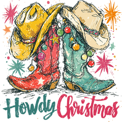 Howdy Christmas - Christmas Ready to Press DTF Transfer