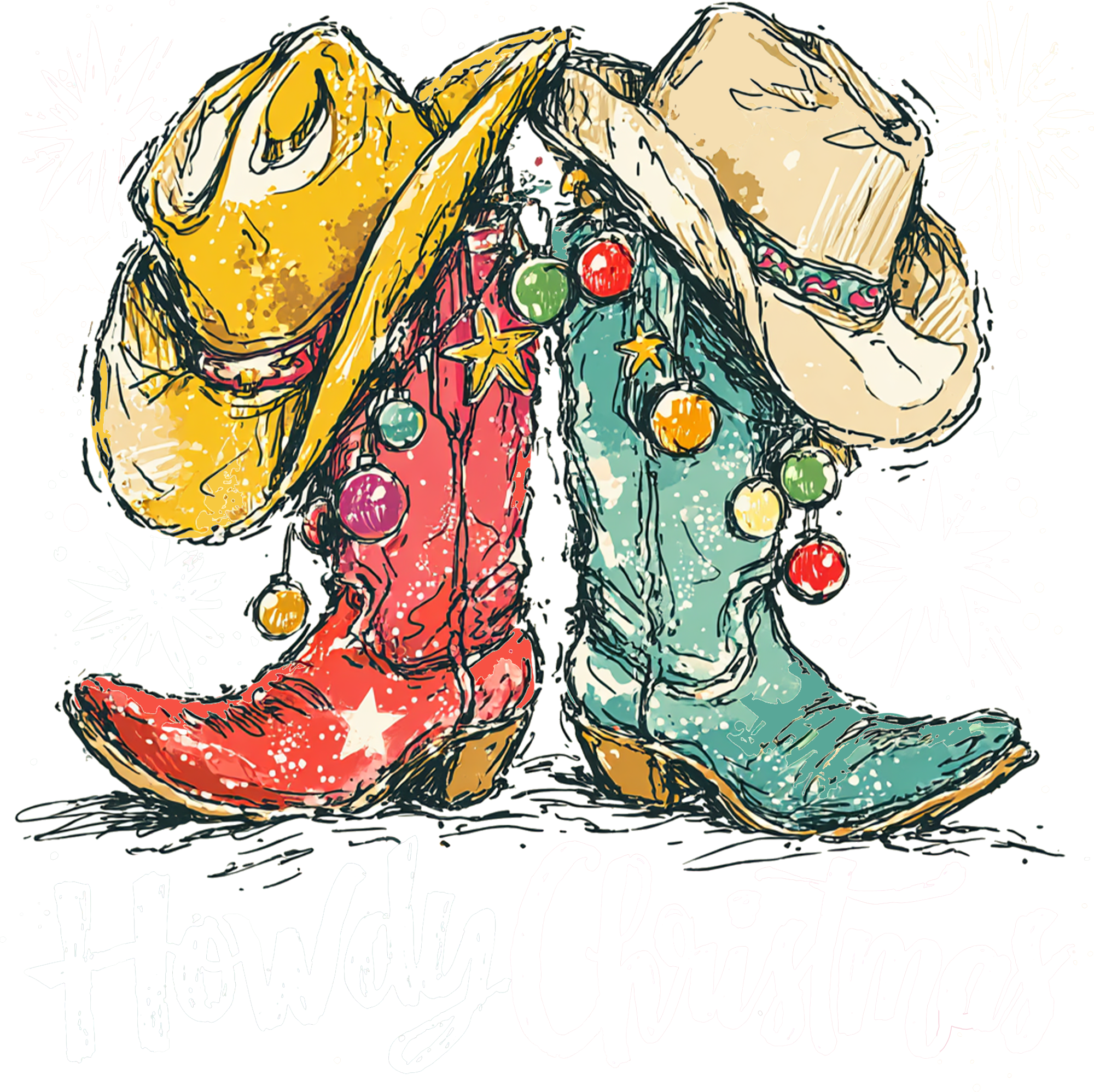 Howdy Christmas - Christmas Ready to Press DTF Transfer