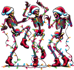 Christmas Dancing Skeleton - Christmas Ready to Press DTF Transfer