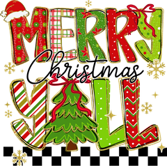 Merry Christmas Yall - Christmas Ready to Press DTF Transfer