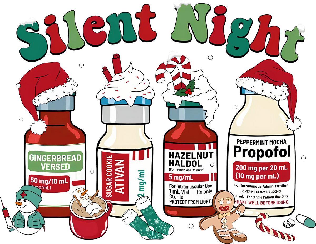 Christmas Silent Night - Christmas Ready to Press DTF Transfer