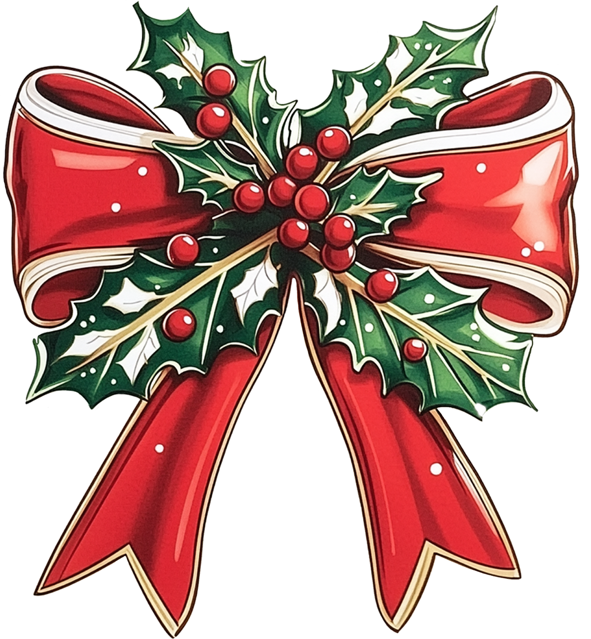 Christmas Bow - Christmas Ready to Press DTF Transfer