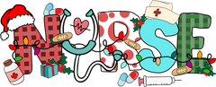 Funny Christmas Nurse - Christmas Ready to Press DTF Transfer