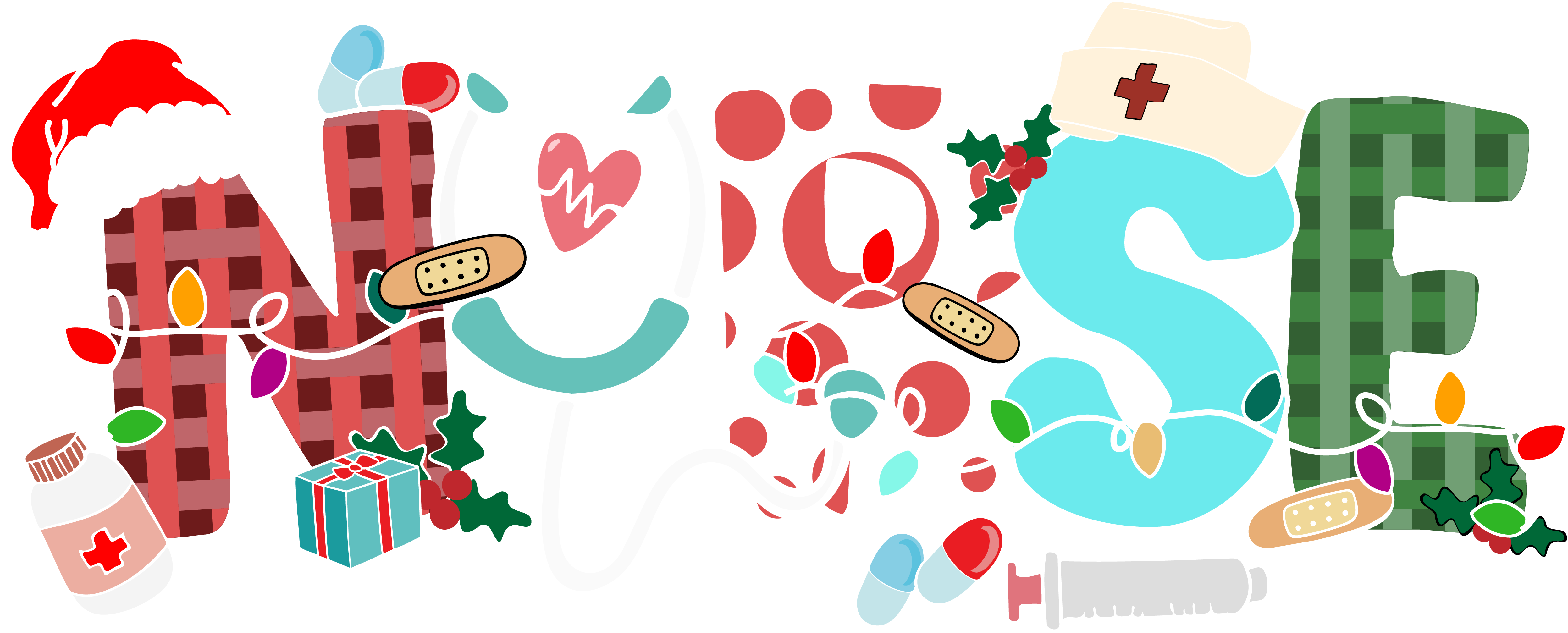 Funny Christmas Nurse - Christmas Ready to Press DTF Transfer