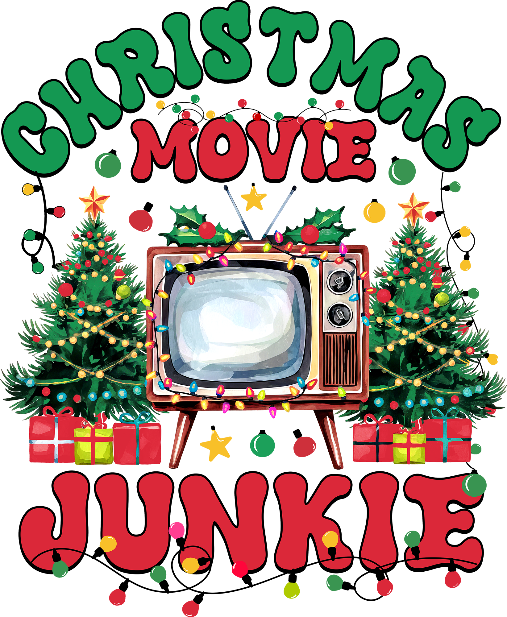 Christmas Movie Junkie - Christmas Ready to Press DTF Transfer