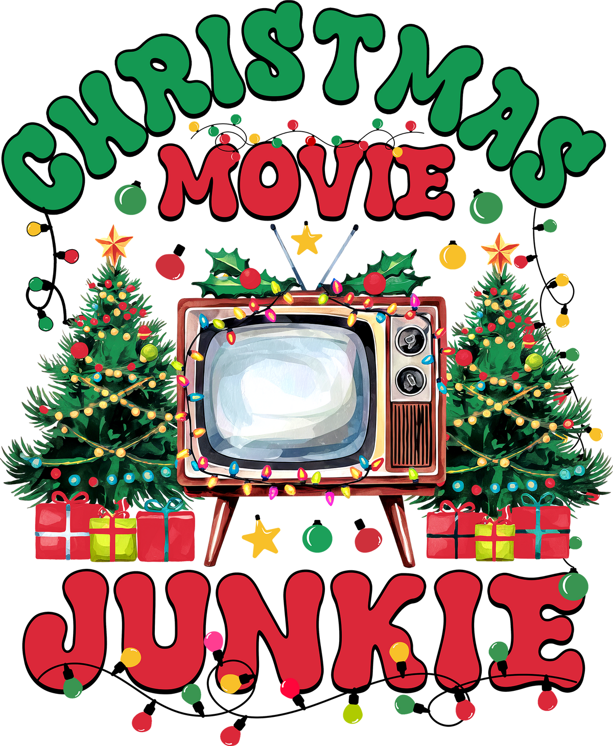 Christmas Movie Junkie - Christmas Ready to Press DTF Transfer