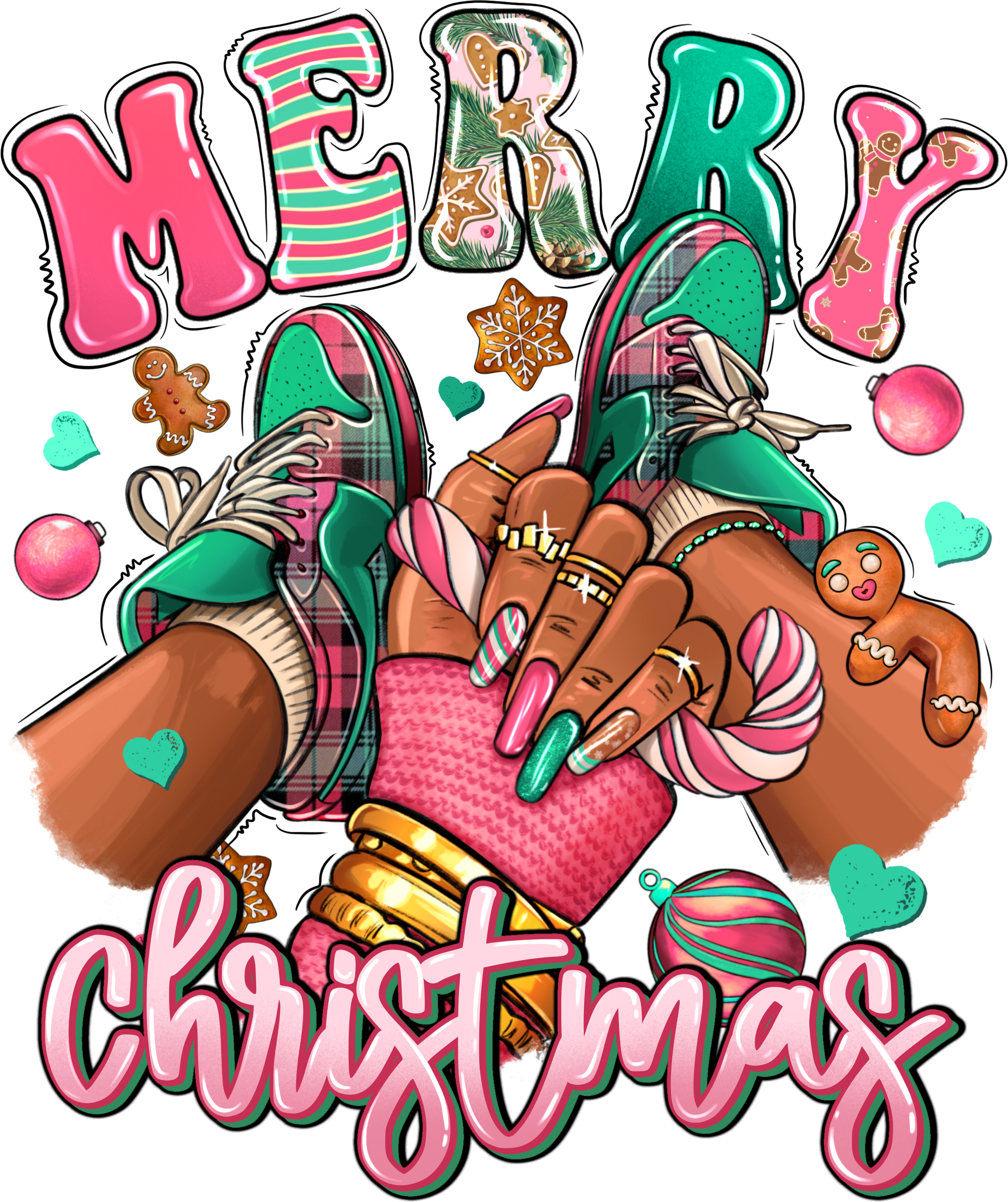 Merry Christmas - Christmas Ready to Press DTF Transfer