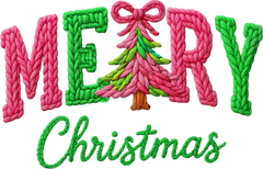 Faux Yarn Merry Christmas - Christmas Ready to Press DTF Transfer