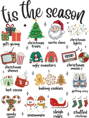 Tis The Season Christmas - Christmas Ready to Press DTF Transfer