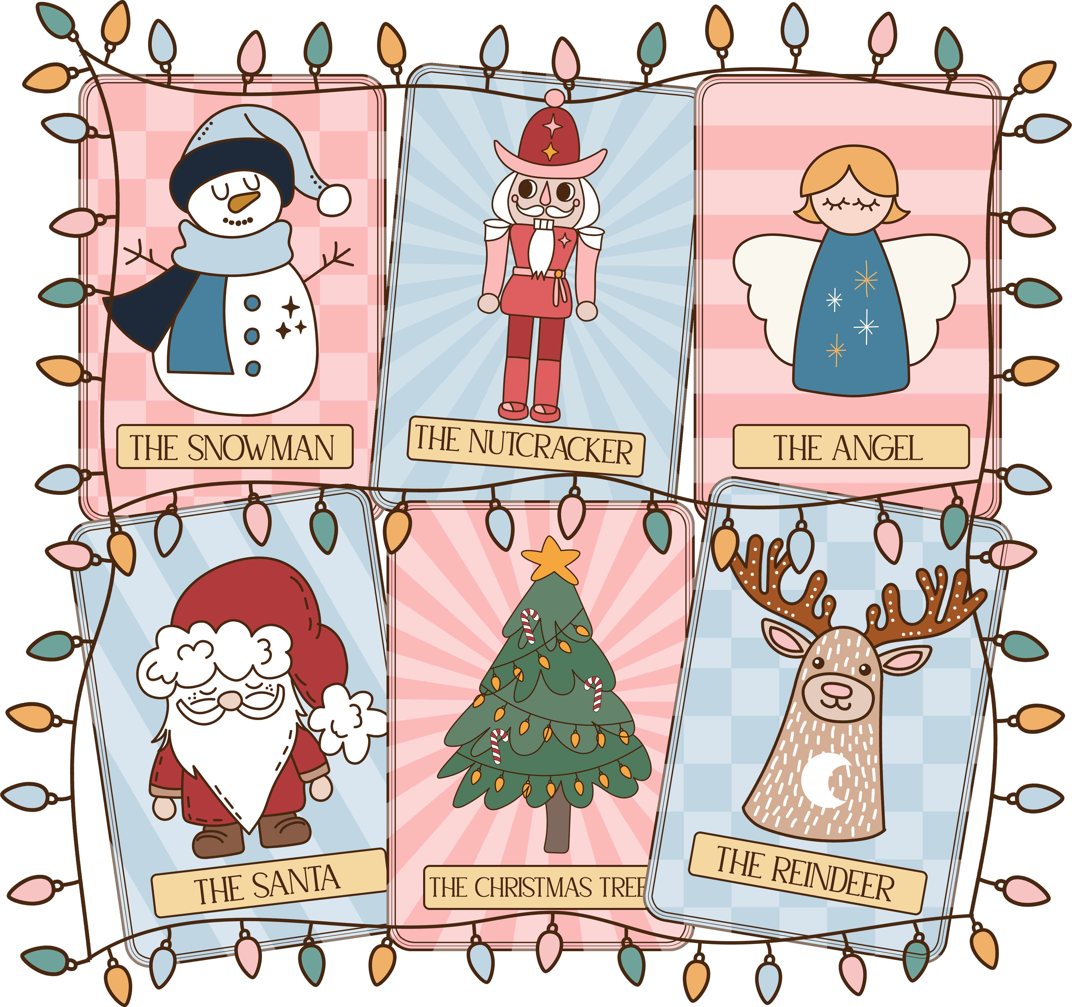 Cute Christmas Characters - Christmas Ready to Press DTF Transfer