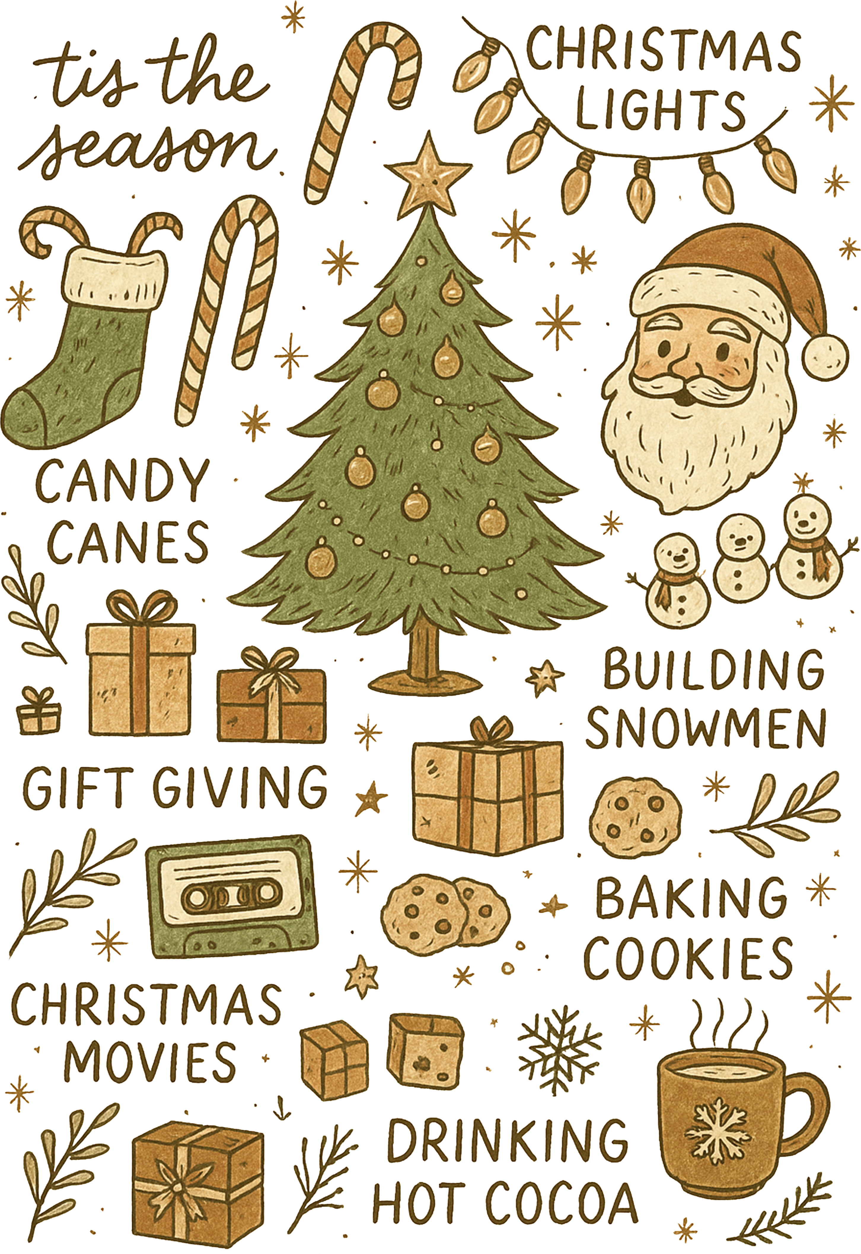 Retro Christmas - Christmas Ready to Press DTF Transfer