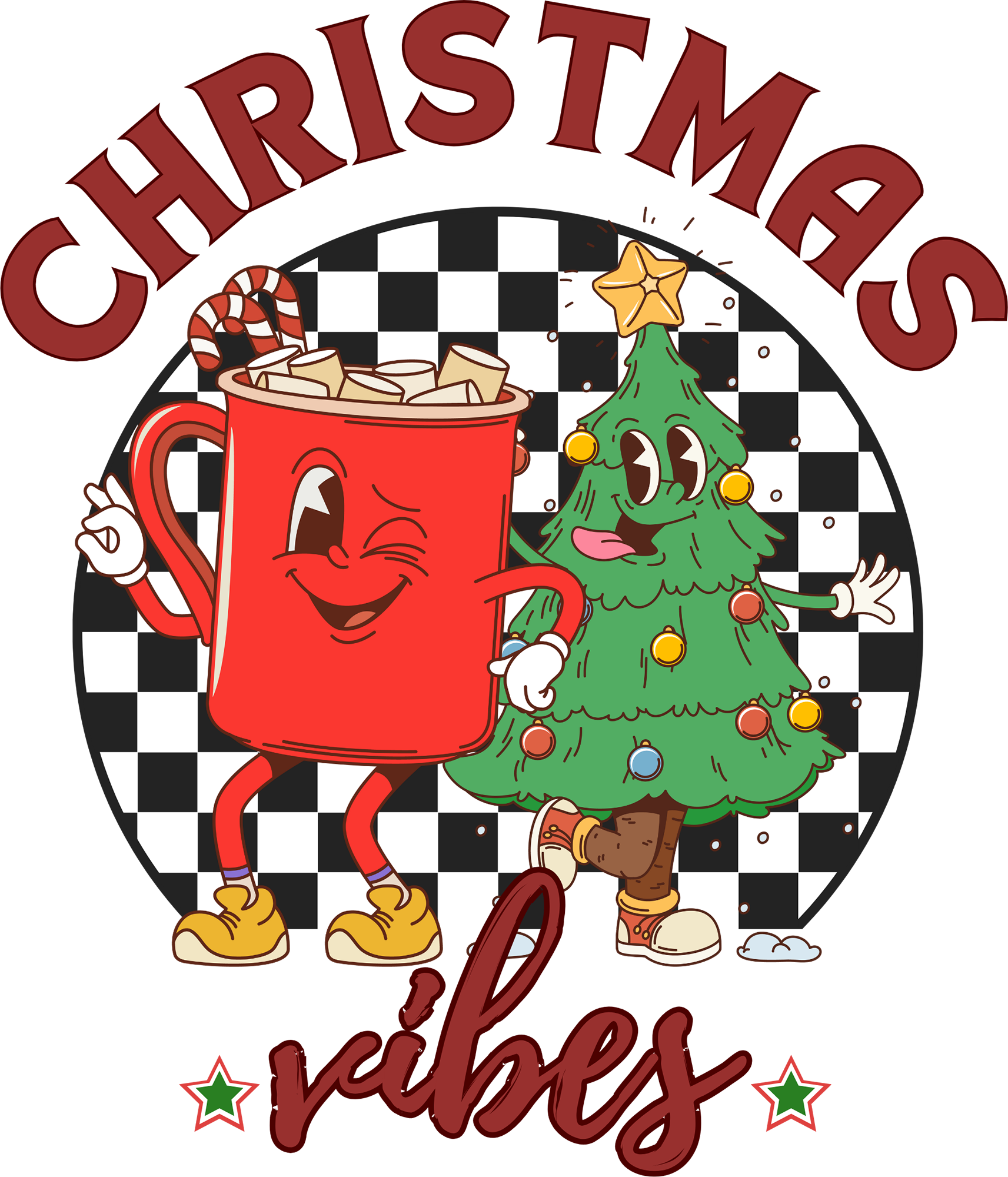 Christmas Vibes - Christmas Ready to Press DTF Transfer