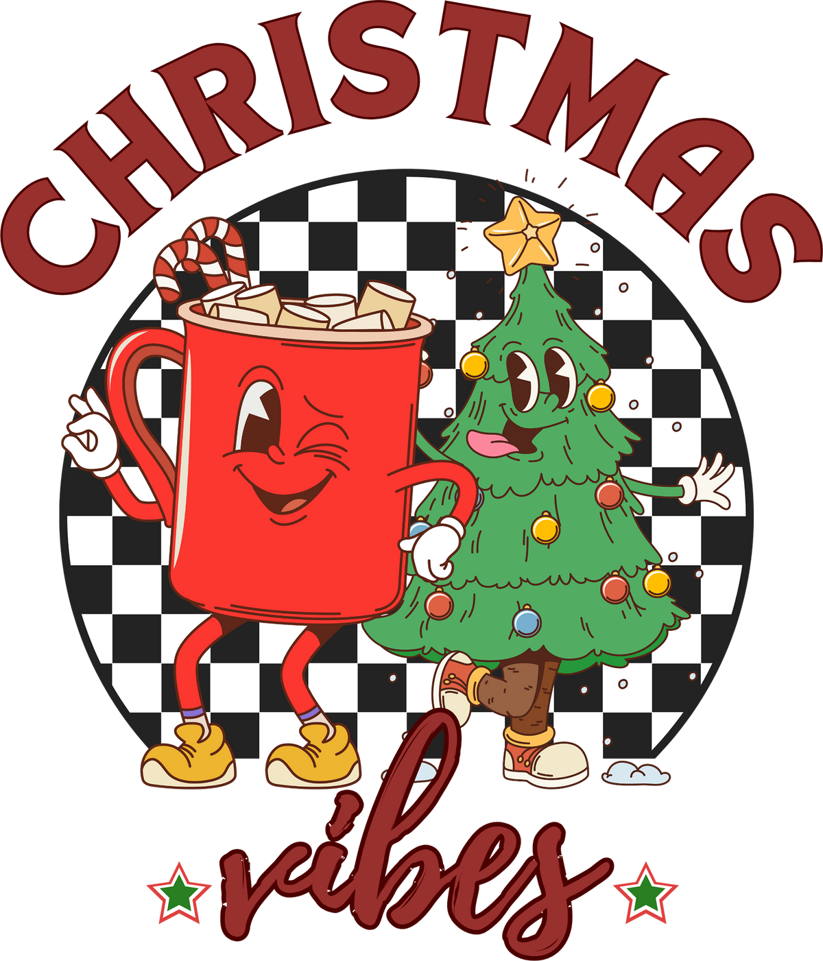 Christmas Vibes - Christmas Ready to Press DTF Transfer