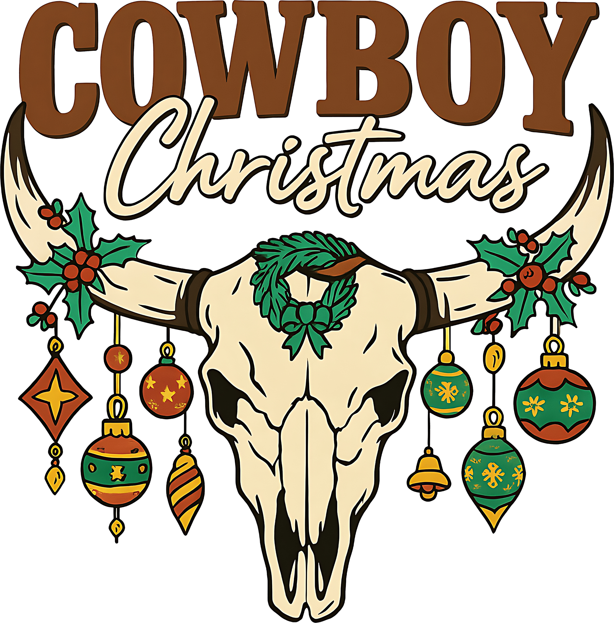 Cowboy Christmas - Christmas Ready to Press DTF Transfer