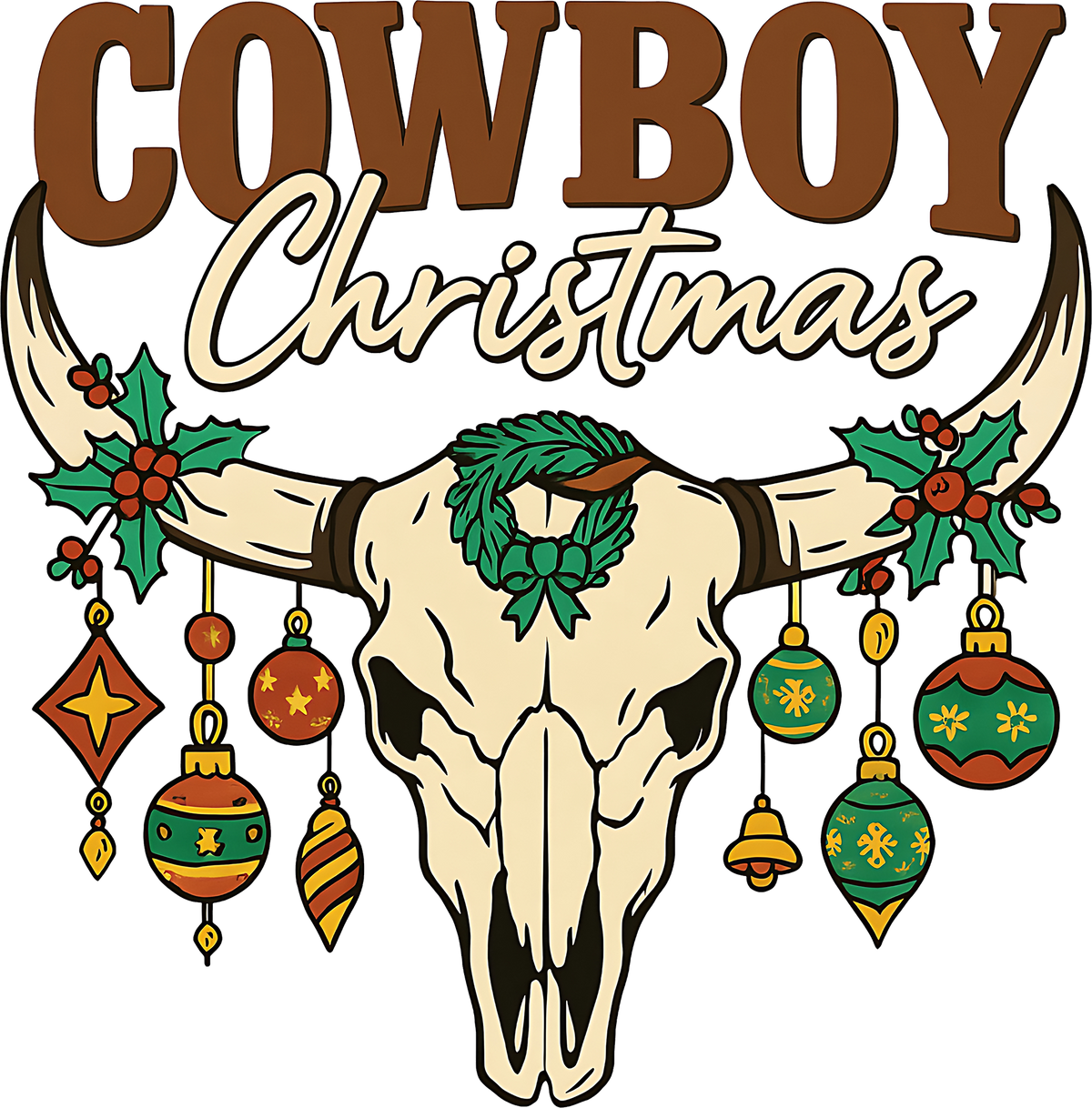 Cowboy Christmas - Christmas Ready to Press DTF Transfer