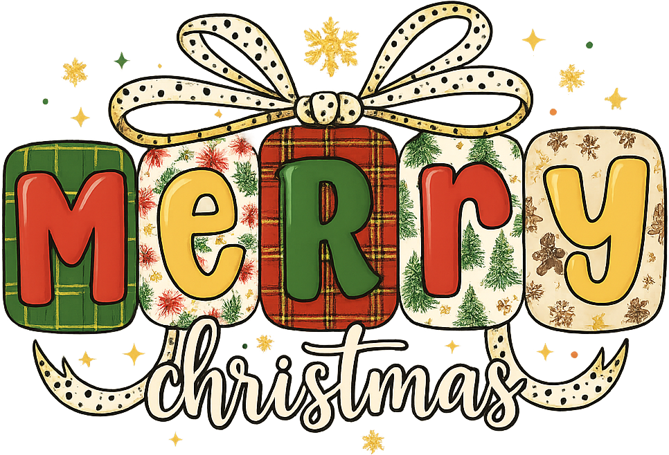 Merry Christmas - Christmas Ready to Press DTF Transfer