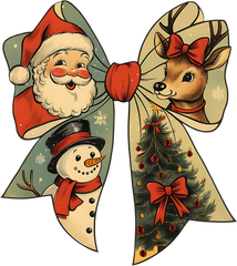 Christmas Coquette Bow - Christmas Ready to Press DTF Transfer