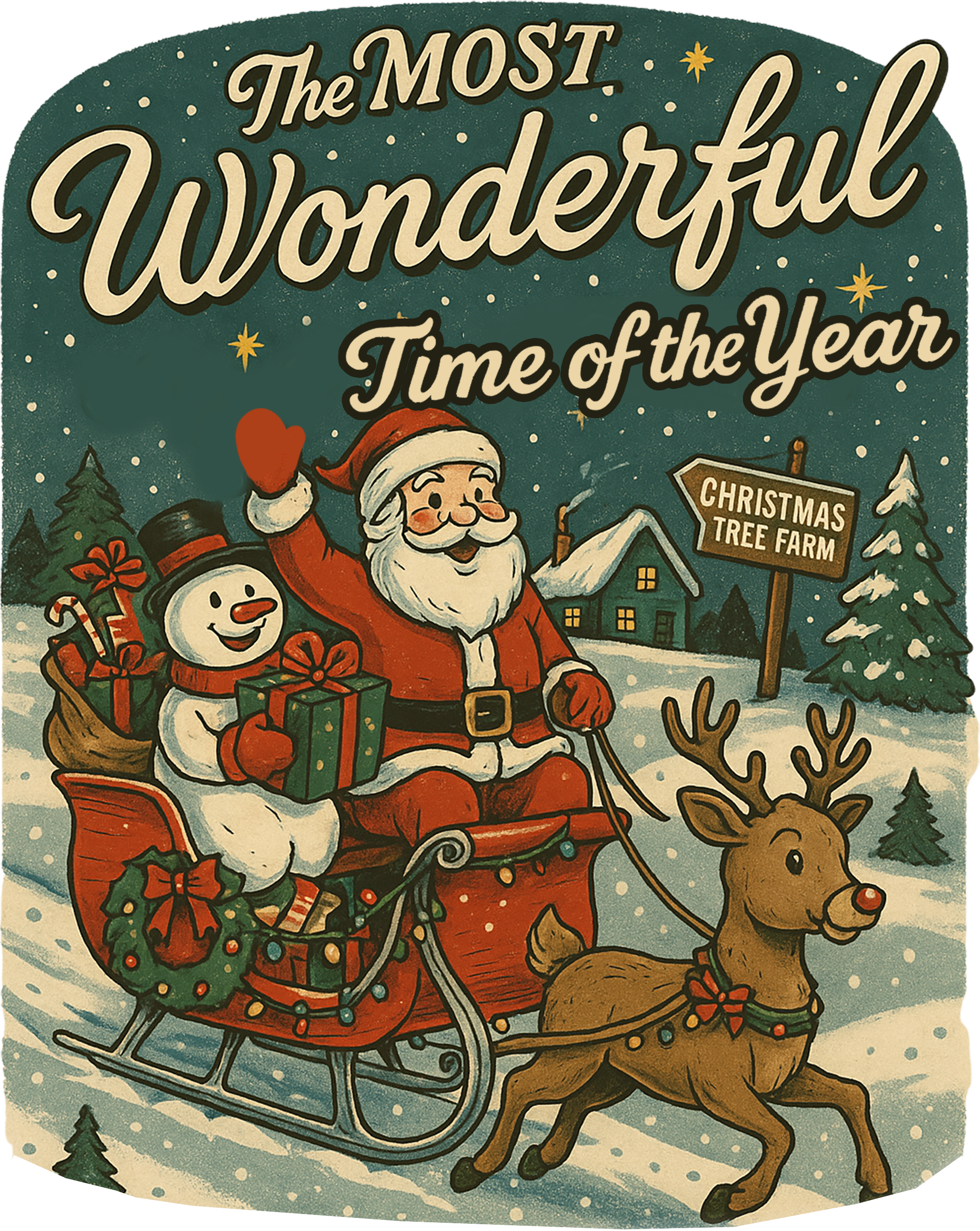 The Most Wonderful Time Of The Year - Christmas Ready to Press DTF Transfer