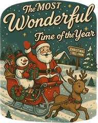 The Most Wonderful Time Of The Year - Christmas Ready to Press DTF Transfer