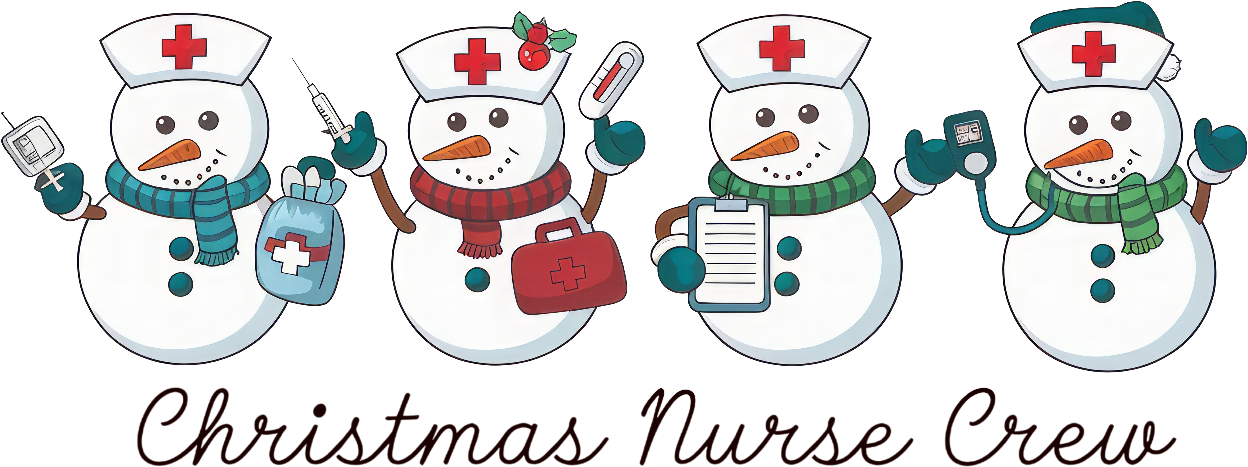 Christmas Nurse Crew - Christmas Ready to Press DTF Transfer
