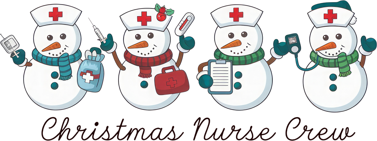 Christmas Nurse Crew - Christmas Ready to Press DTF Transfer