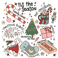 Tis The Season Christmas - Christmas Ready to Press DTF Transfer